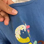 Load image into Gallery viewer, Mini Boden Short Sleeve Printed Graphic T-Shirt Blue Ice Cream 7-8
