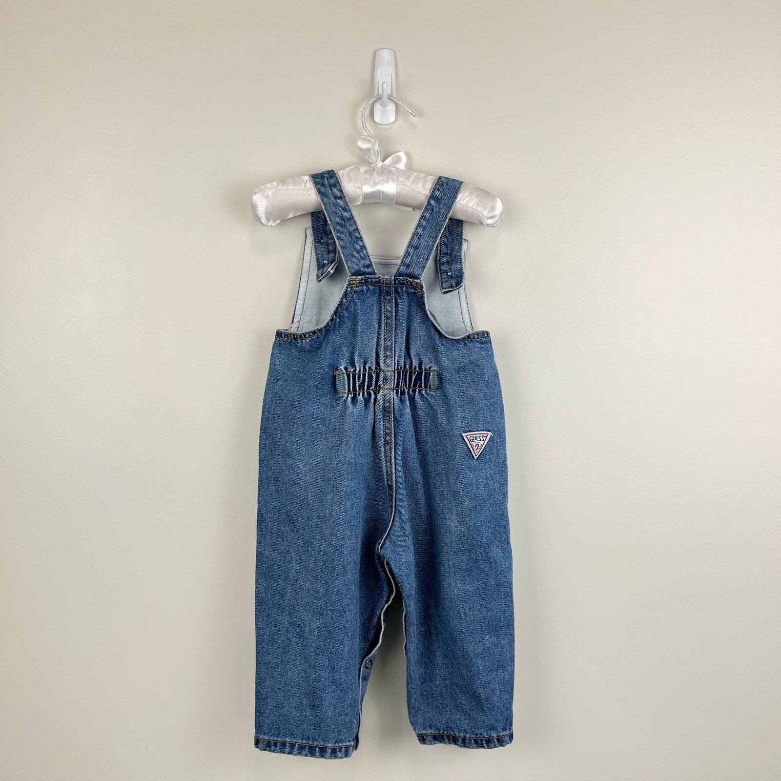 Vintage Guess Leather Patch Overalls 24 Months USA