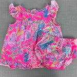 Load image into Gallery viewer, Lilly Pulitzer Girls Cecily Infant Dress Pink Isle Shell Me Something Good 3-6 Months
