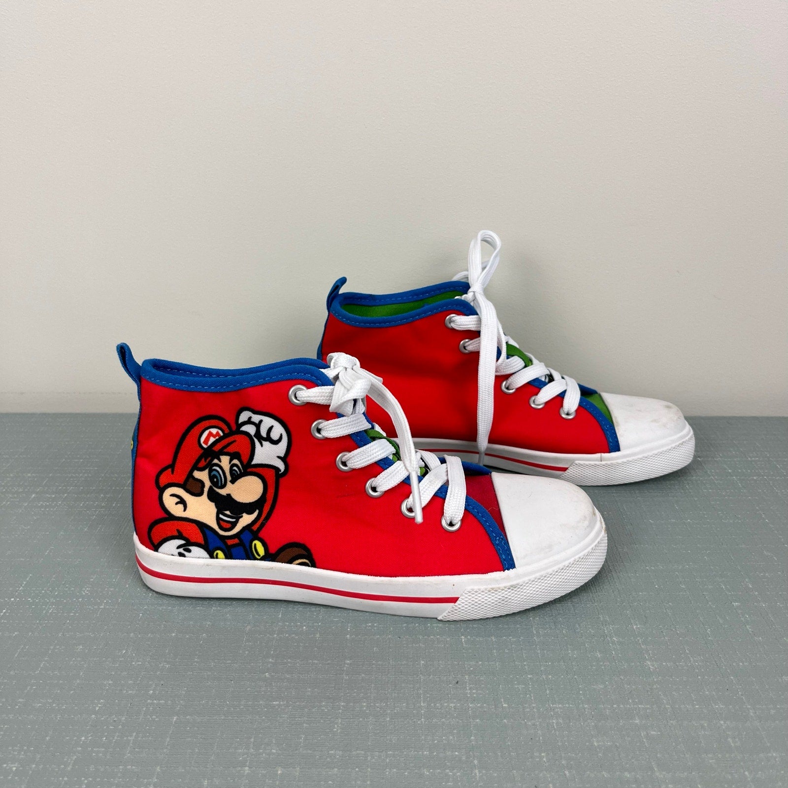 Nintendo Super Mario Bros High Top Luigi and Mario Sneakers 1