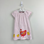 Load image into Gallery viewer, Mini Baby Boden Pink Stripe Applique Chicken Dress 2-3
