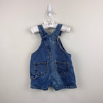 Load image into Gallery viewer, Vintage Polo Jeans Co Ralph Lauren Blue Jean Shortalls M 6-12 Months
