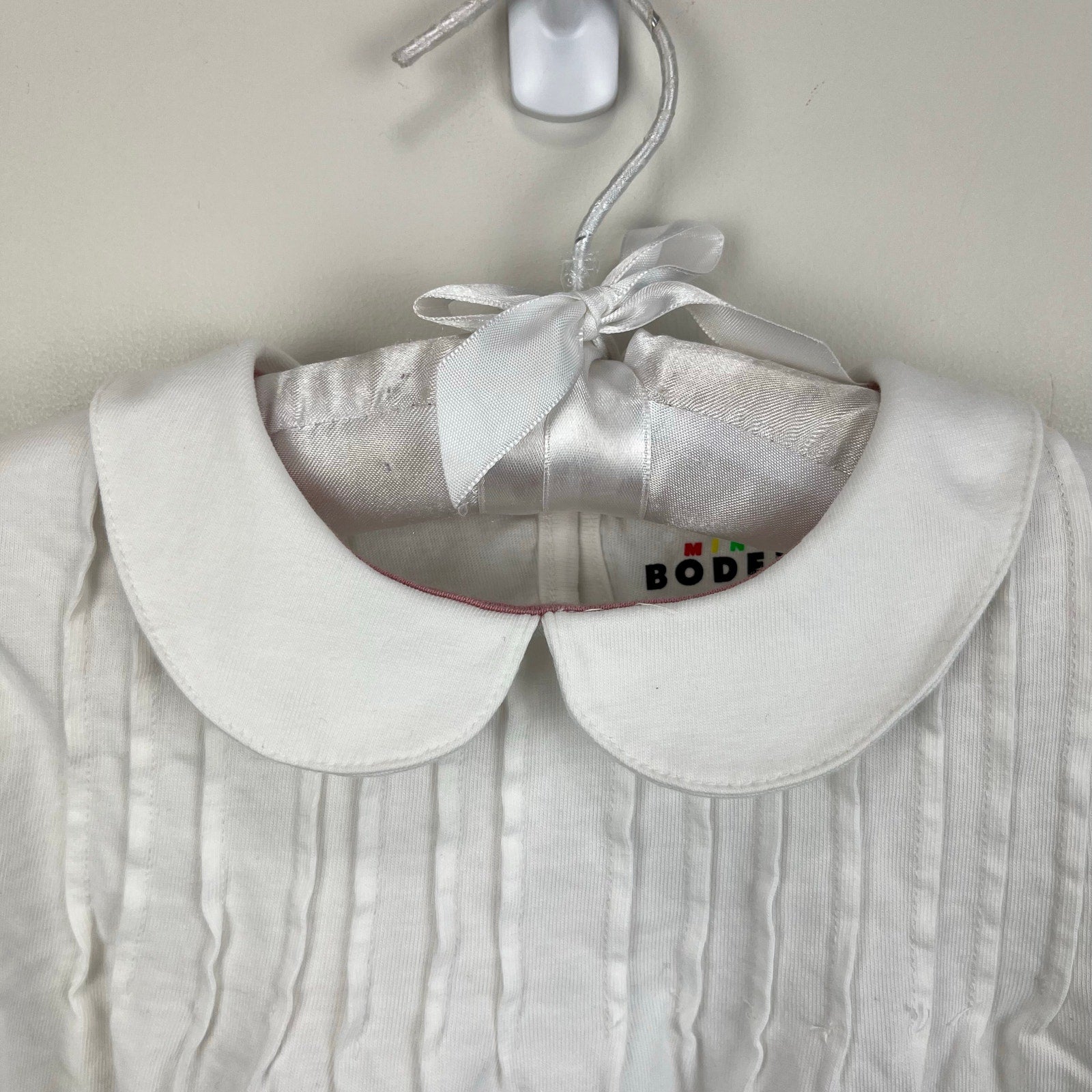 Mini Boden Collared Jersey Top Ivory 3-4 NWOT