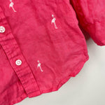 Load image into Gallery viewer, Janie and Jack Embroidered Flamingo Button Up Shirt 12-18 Months
