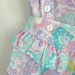 Load image into Gallery viewer, Vintage Broadway Kids Pastel Floral Ruffle Shirt &amp; Suspenders Set 18 Months
