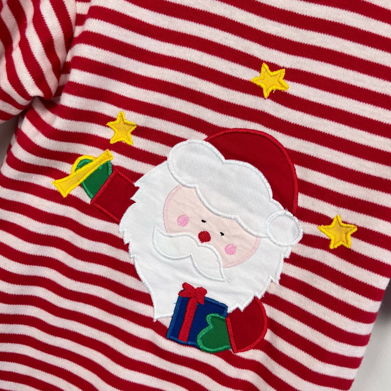 Vintage Robert Jackson Applique Santa Coverall 6 Months