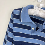 Load image into Gallery viewer, Vintage Healthtex Long Sleeve Blue Striped Polo Shirt 6 USA
