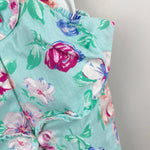 Load image into Gallery viewer, Vintage OshKosh B'gosh Green Floral Ballet Co Bunny Ruffle Overalls Set 3-6 Months USA
