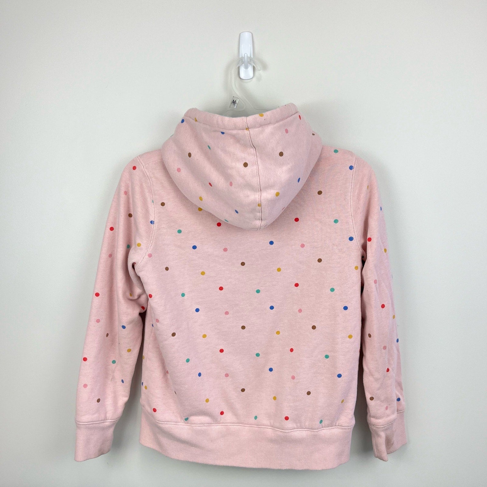 Mini Boden Shaggy Lined Hoodie Provence Dusty Pink Multi Spot 11-12