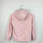 Load image into Gallery viewer, Mini Boden Shaggy Lined Hoodie Provence Dusty Pink Multi Spot 11-12
