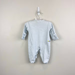 Load image into Gallery viewer, Kissy Kissy Blue Striped Train Footie 0-3 Months
