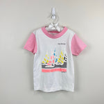 Load image into Gallery viewer, Vintage Breakaway White Pink Neon Puff Paint Sailboat T-Shirt M 6-8 USA
