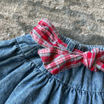 Load image into Gallery viewer, Vintage OshKosh B&#39;gosh Blue Jean Flower Skirt 4T USA
