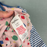 Load image into Gallery viewer, Mini Boden Reversible Elizabethan Blue Stripe Farm Dress 6-12 Months
