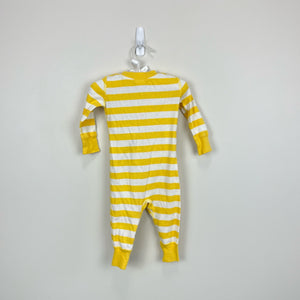 Hanna Andersson Yellow Stripe Pajamas 60 cm 3-6 Months