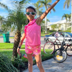 Load image into Gallery viewer, Lilly Pulitzer Little Liza Shorts Pink Pout More Kinis in the Keys 7
