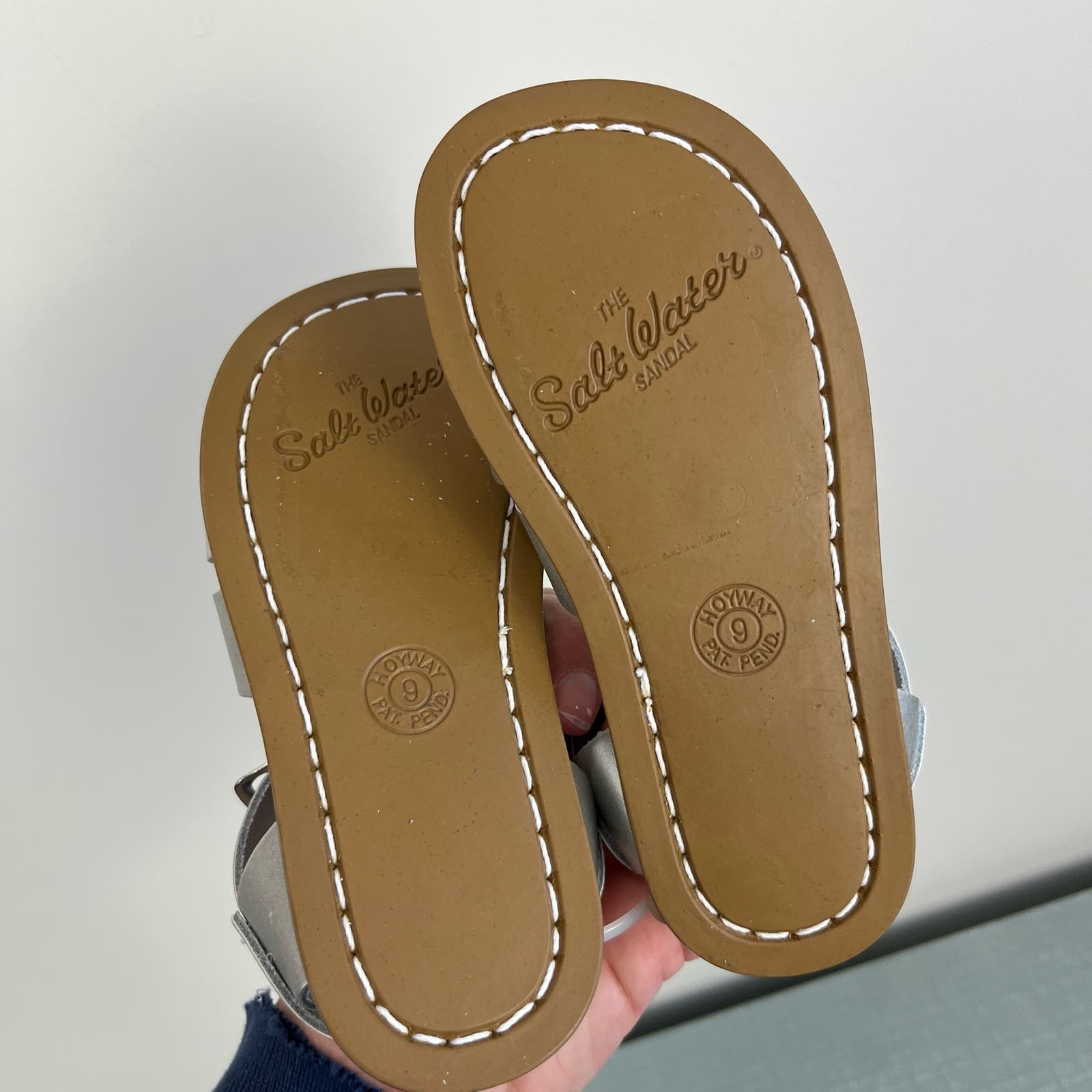 Saltwater Original Girls Silver Sandals 9