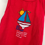 Load image into Gallery viewer, Vintage Carter's Red Sailboat Shortall Romper 12 Months USA
