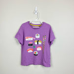 Load image into Gallery viewer, Mini Boden Printed Graphic T-Shirt Lupin Purple Sushi 8-9 Years
