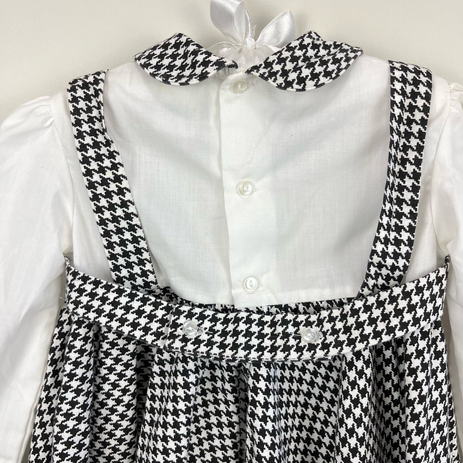 Vintage Houndstooth Jumper Dress 2T