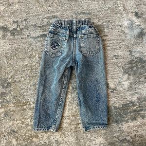 Vintage OshKosh B'gosh Smiley Face Acid Wash Jeans 4T USA