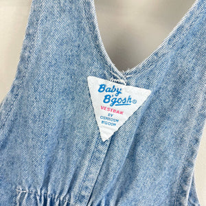 Vintage OshKosh B'gosh Blue Jean Bubble Romper 18 Months