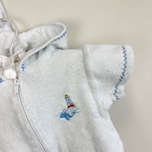 Kissy Kissy Lighthouse Hooded Cover Up Romper 6-9 Months