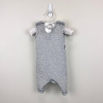 Load image into Gallery viewer, Hanna Andersson Reversible Overalls In Organic Cotton Heather Gray Newborn
