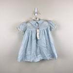 Load image into Gallery viewer, Vintage Michael De Leon Hand Smocked Blue Dress Baby Girl Large NWT
