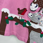 Load image into Gallery viewer, Mini Boden Animal Applique Cotton Tunic Top Formica Pink Horses 6-7
