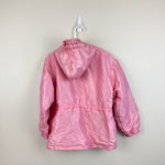 Load image into Gallery viewer, Vintage OshKosh B'gosh Pink Ruffle Bow Windbreaker Jacket Large 6
