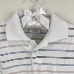 Load image into Gallery viewer, Vintage Healthtex Short Sleeve White Striped Polo Shirt 4T USA
