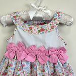 Load image into Gallery viewer, Bon Bebe Floral Bow Dress 3-6 Months
