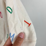 Load image into Gallery viewer, Baby Gap Relaxed Crewneck Ivory Alphabet Sweatshirt 12-18 Months
