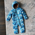 Load image into Gallery viewer, The North Face Thermoball Eco Bunting One Piece Snow Suit Shady Blue 18-24 Months NWOT
