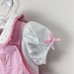 Load image into Gallery viewer, Vintage Y2K Carter's Pink Ruffle Flower Overalls Shirt Set 6-9 Months
