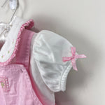 Load image into Gallery viewer, Vintage Y2K Carter's Pink Ruffle Flower Overalls Shirt Set 6-9 Months
