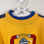 Load image into Gallery viewer, Vintage Lego Kids Wear Yellow Blue Magnetic Space Sweatshirt 3-4

