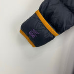 Load image into Gallery viewer, L.L. Bean Infants’ Ultralight 650 Down Bunting Snowsuit Purple Black 3-6 Months
