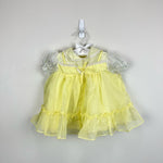 Load image into Gallery viewer, Vintage Yellow Ruffle Lace Daisy Dress 18 Months
