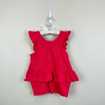 Load image into Gallery viewer, Vintage The Place Peplum Ruffle Romper XS 6-12 Months NWOT
