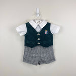 Load image into Gallery viewer, Vintage Boys Vest Set Suit Romper 12 Months
