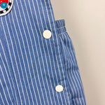 Load image into Gallery viewer, Vintage Carter's Blue Striped Tiger Car Overalls 6 Months USA
