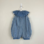 Load image into Gallery viewer, Vintage Bunny &amp; Me Chambray Blue Plaid Romper 2T
