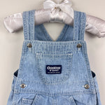 Load image into Gallery viewer, Vintage OshKosh B'gosh Blue Jean Shortalls 3-6 Months
