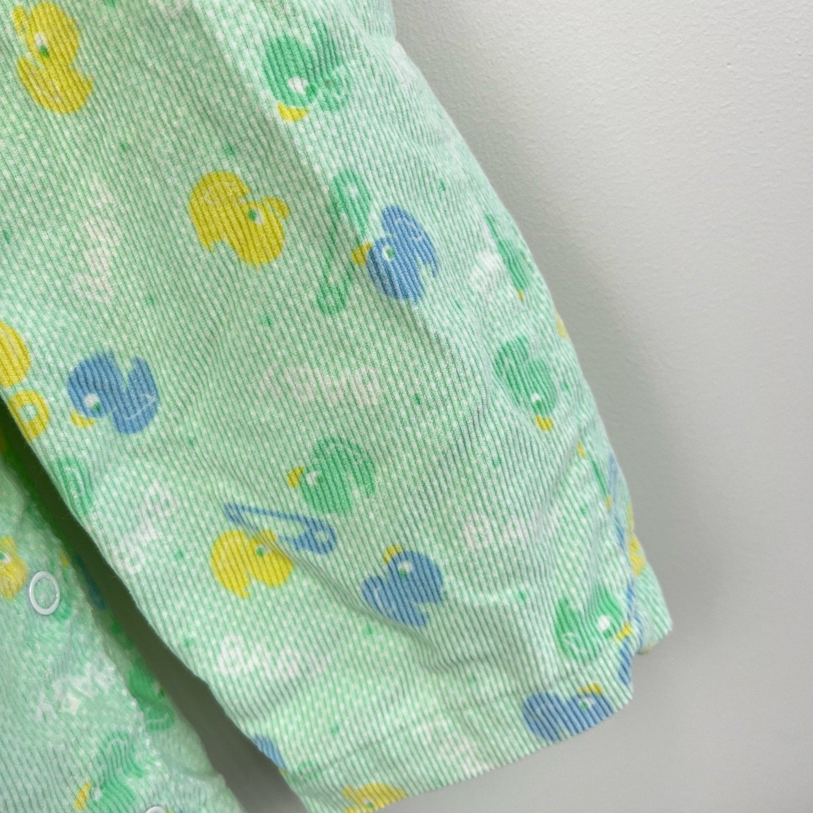 Vintage Healthtex Green Ducky Overalls 12 Months USA