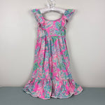 Load image into Gallery viewer, Lilly Pulitzer Girls Vienna Maxi Dress Prosecco Pink Seaing Things S 4-5
