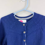 Load image into Gallery viewer, Mini Boden Cotton Cashmere Mix Cardigan Blue 6-7
