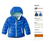 Load image into Gallery viewer, L.L. Bean Toddler Ultralight 650 Down Jacket 3T
