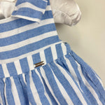 Load image into Gallery viewer, Mayoral Striped Dress Denim Blue and White 70 cm 4-6 Months
